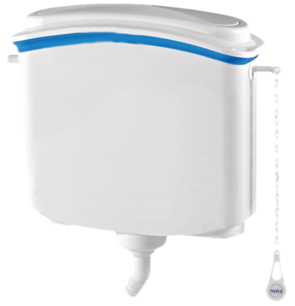 AIQ TOOLS II Bazin din plastic pentru WC la inaltime cu lant (Silver-Star)-SR01