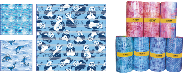 AIQ TOOLS II Burete cu absorbtie pentru baie cu tenta ALBASTRA (15Mx65CM)